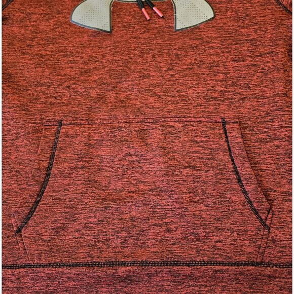 Under Armour UA Hoodie Medium Storm Fleece Twist Red & Black Big Logo *read Info - Picture 2 of 11
